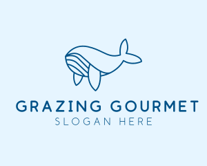 Blue Sperm Whale  logo design