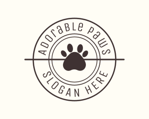  Puppy Dog Pet Paw logo design