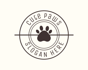  Puppy Dog Pet Paw logo design