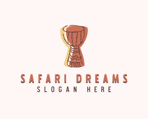 African Djembe Drum logo design