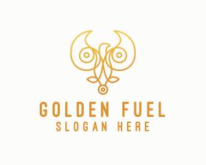 Golden Bird Monoline  logo design