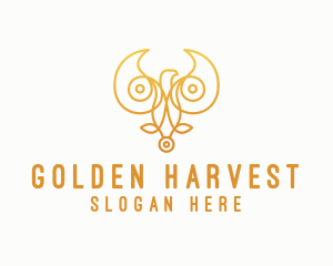 Golden Bird Monoline  logo design