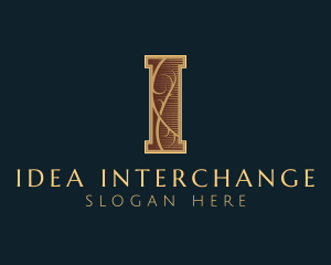 Elegant Ornate Firm Letter I logo design