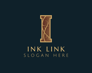 Elegant Ornate Firm Letter I logo design