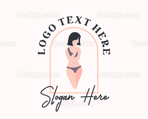 Woman Underwear Model Logo