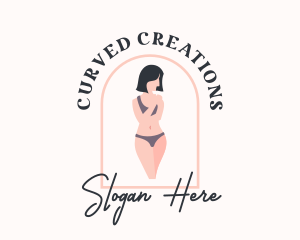 Woman Underwear Model  logo design