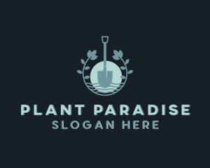 Garden Plant Shovel logo design