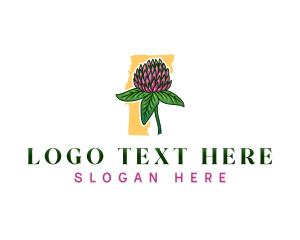 Vermont Red Clover Flower logo