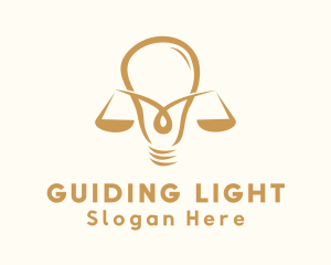 Law Scale Bulb logo design