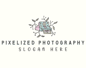 Floral Camera Photography logo design