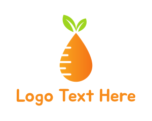 Orange Carrot Droplet logo