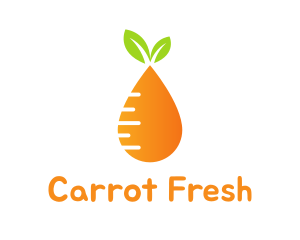 Orange Carrot Droplet logo