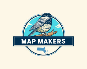 Massachusetts Chickadee Bird logo design