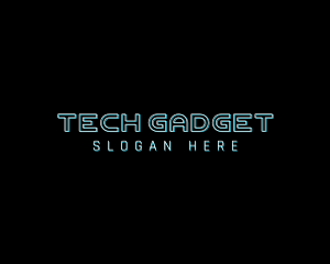 Techno Neon Gadget logo design