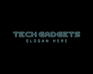 Techno Neon Gadget logo design