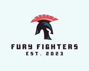 Spartan Warrior Helmet logo design