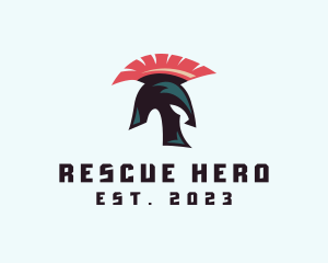 Spartan Warrior Helmet logo design