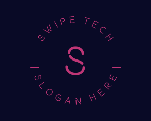 Neon Futuristic Technology logo design