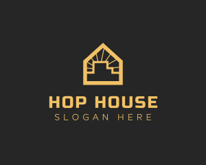 Minimal House Building logo design