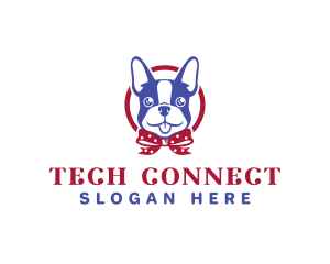 Boston Terrier Dog Ribbon logo