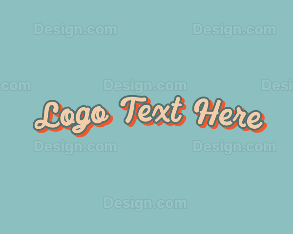 Retro Diner Fancy Text Logo