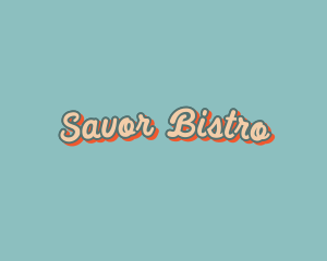 Retro Diner Fancy Text logo design