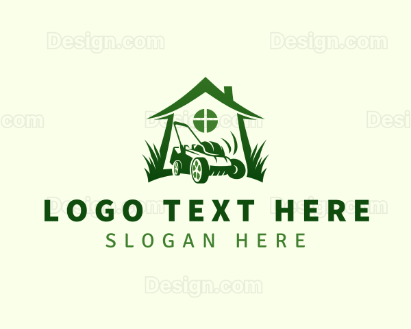 Lawn Grass Mower Logo