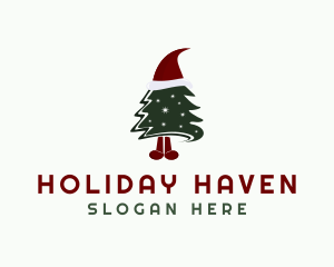 Christmas Holiday Hat logo design