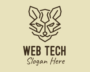 Brown Wildcat Head logo design