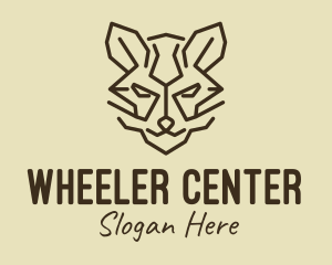 Brown Wildcat Head logo design