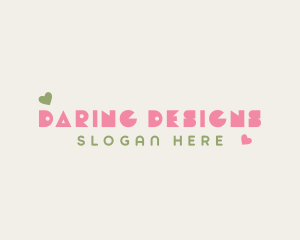 Cute Playful Hearts logo