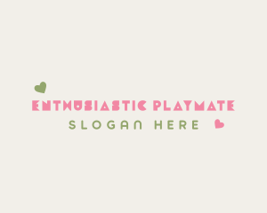 Cute Playful Hearts logo