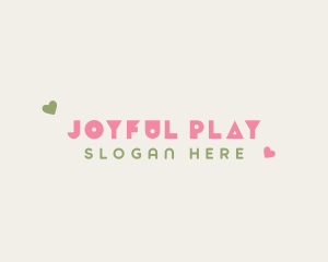 Cute Playful Hearts logo design