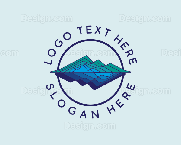 Mountain Reflection Travel Logo