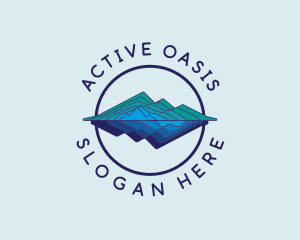 Mountain Reflection Travel logo design