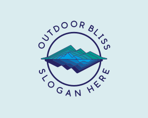 Mountain Reflection Travel logo design