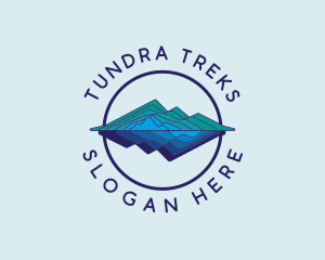 Mountain Reflection Travel logo design