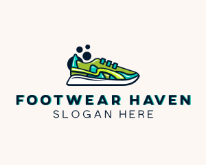 Running Shoes Sportswear logo design