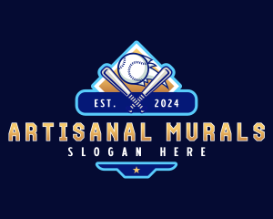 Baseball Sports League logo design