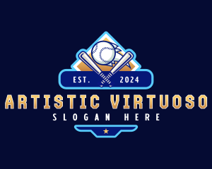 Baseball Sports League logo design