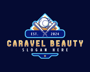 Baseball Sports League logo design