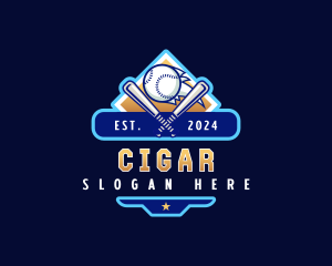 Baseball Sports League logo design