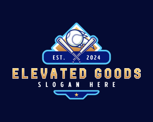 Baseball Sports League logo design