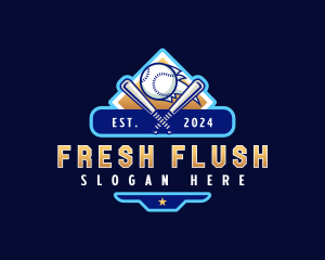 Baseball Sports League logo design