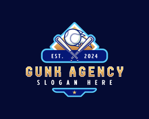 Baseball Sports League logo design