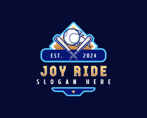 Baseball Sports League logo design