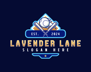 Baseball Sports League logo design