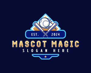 Baseball Sports League logo design