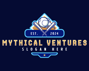 Baseball Sports League logo design