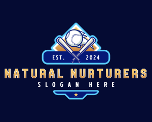 Baseball Sports League logo design